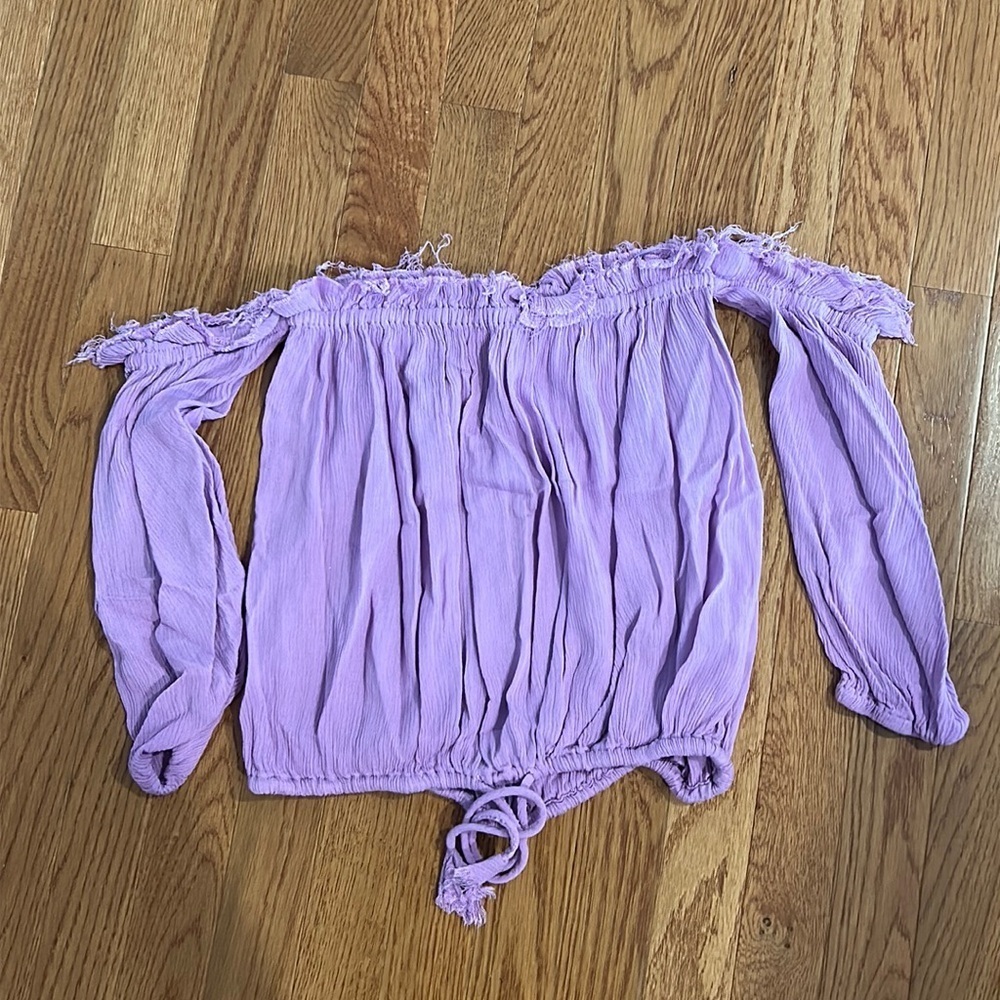 Gab Kate Women’s Purple Off The Shoulder Top Size Small